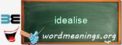 WordMeaning blackboard for idealise